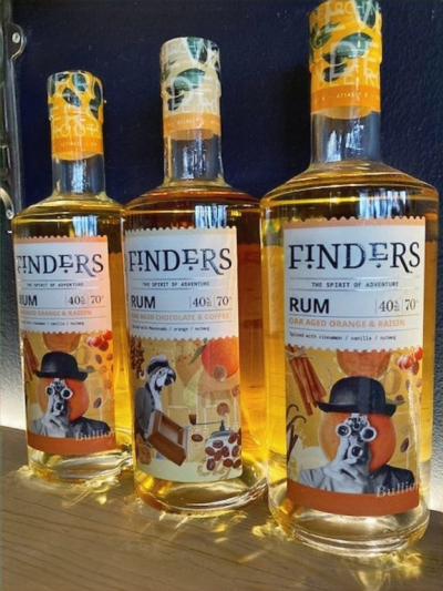 Finders Rum - Founded in 2002, Sloemotion Distillery is an artisan business creating great tasting spirits and liqueurs. We are based at Green Farm, in the village of Barton-le-Willows, just north of York and near to the market town of Malton, Yorkshire’s food capital.

Oak aged chocolate and coffee 70cl 40% 
Oak aged Orange and raisin 70cl 40%