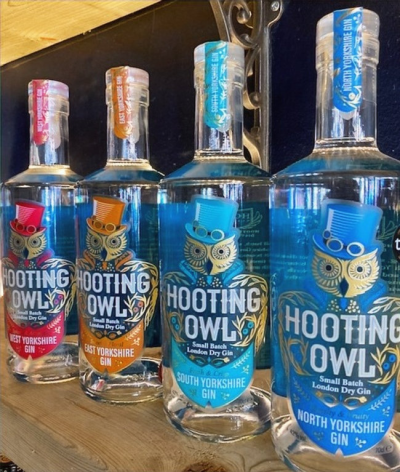 Hooting Owl Yorkshire Gin - The Hooting Owl Distillery, based in the historic village of Barmby Moor in the Yorkshire Wolds, takes inspiration and flavours from around the Yorkshire region to create a top-quality range of hand-crafted, small batch spirits.

North Yorkshire Gin 70cl 42%
South Yorkshire Gin 70cl 42%
East Yorkshire Gin 70cl 42%
West Yorkshire Gin 70cl 42%