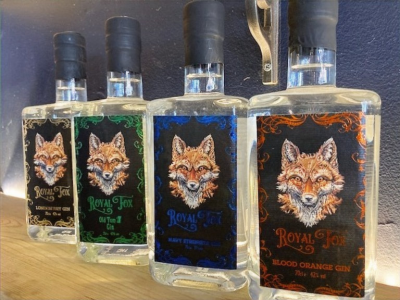Royal Fox Gin - Passionate about hand crafted gins, Simon and Laura have immersed themselves into this fascinating world of botanical gin flavours.

Constantly on the quest for new aromatic blends. Create new and exciting gins, like the Royal Fox Gin, their premium gin.

Blood Orange Gin 42% 70cl