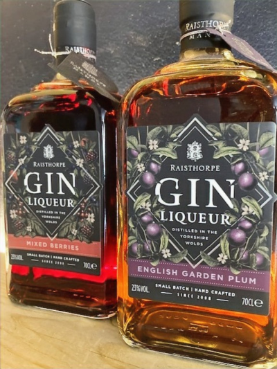 Raisthorpe Gin Liqueur English Garden - We pride ourselves on only using the finest ingredients (locally where possible) and avoiding flavourings.

All of our gins and spirits are created using traditional methods and handcrafted in small batches, ensuring the finest quality.

Gin Liqueur English Garden Plum 70cl 23% 
Gin Liqueur Mixed Berries 70cl 23%